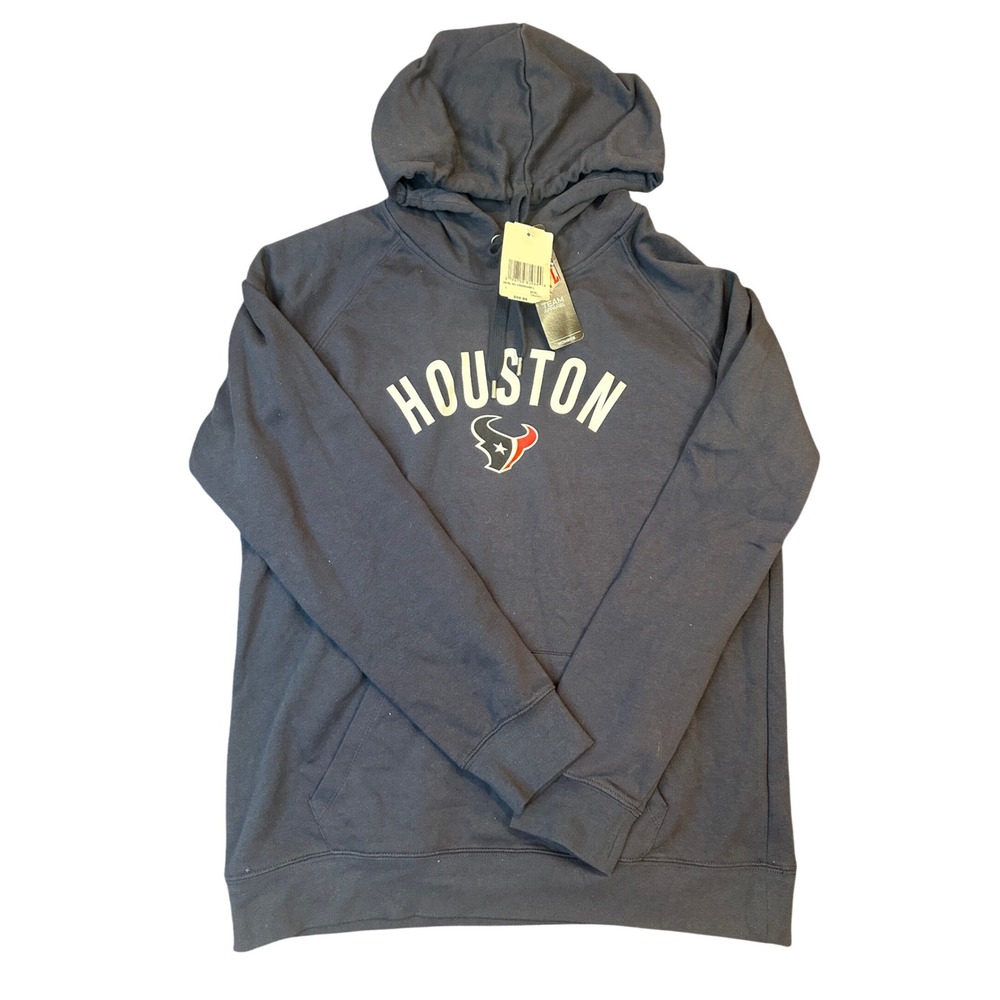 NFL Team Apparel Houston Texans Hoodie Navy Blue Womens Large